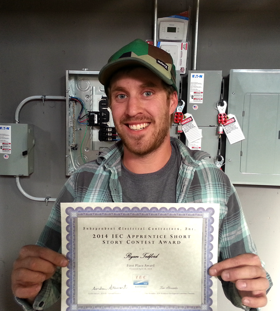Ryan Tedford - Fourth Year Apprentice - Winner of 2014 IEC Short Story Contest