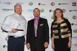 Veterans Support Award - Ed Miller of ADK Electric, Pete Farreny of Weifield Group Contracting, and Marilyn Akers Stansbury of IECRM