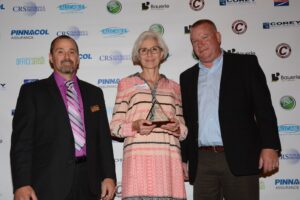 Veterans Support Award - Pete Farreny of Weifield Group Contracting, Betsy Holland of Encore Electric, and Bob Purchase of Graybar