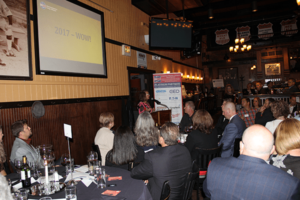 Marilyn Akers Stansbury speaks to the audience about the many accomplishments of the industry and members in 2016 and looks ahead to 2017