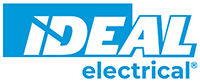 IDEAL Electrical brand logo with blue wordmark and 'electrical' subtitle under it